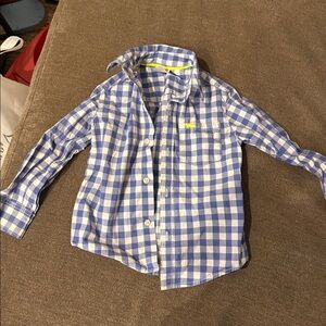 Carter's Blue and White Plaid Shirt